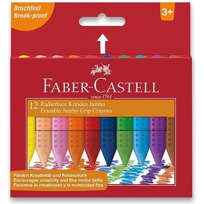 Faber-Castell Colour Grip Voskové pastelky Jumbo 12 barev
