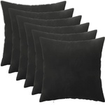 vidaXL Калъфка за възглавница 6 pcs HEERLEN Черно 35 x 35 cm Кадифе (908024)