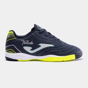 Joma Футболни обувки Joma Kids' Toledo Lace Up Indoor Football Boots - Navy/White/Yllw