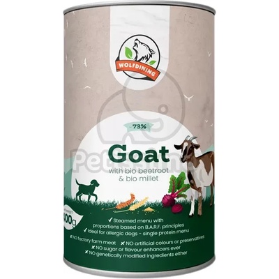 Farkaskonyha BIO козе меню за кучета на пара 800 г