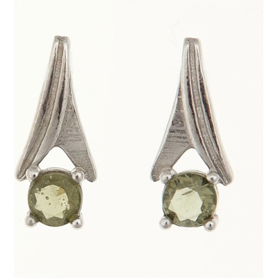 My Moldavite Stříbrné náušnice s vltavíny 2214-3
