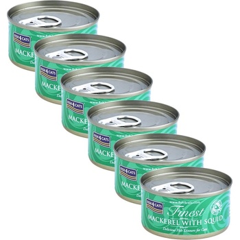Fish4Dogs Fish4cats Най-добър Скумрия и Калмари 6 x 70 г