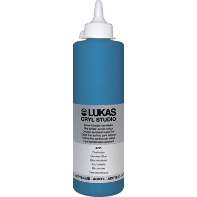 LUKAS Cryl Studio Plastic Bottle АКРИЛНА боя Cerulean Blue 500 ml 1 бр (747210500)