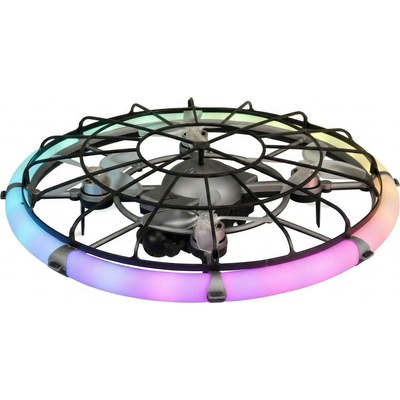 Dron M18 s kamerou a LED osvetleným ochranným kruhom RTF Brushless, gestá, FPV