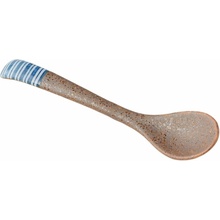 Mij Jedálenská lyžica STRIPE 12,5 cm modrá keramika