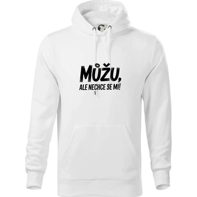 Můžu ale nechce se mi mikina Cape s kapucí Bílá