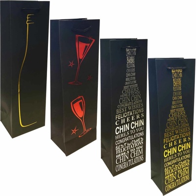 Vánoční taška na víno 12cm*39cm černá