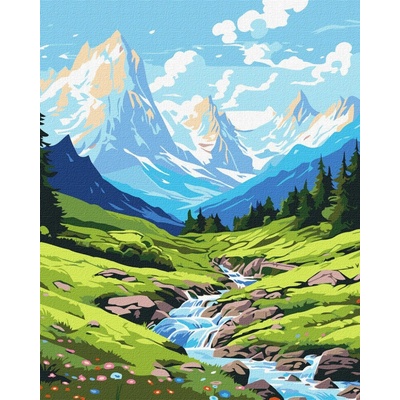 Ideyka Maľovanie podľa čísel Leto v horách art_selena_ua 40 x 50 cm
