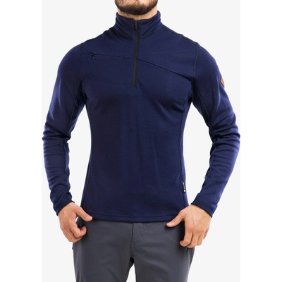Sensor Merino Upper pánská mikina krátký zip deep blue