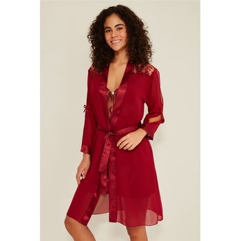 Underwear City Дамски комплект от сатен 047 - Тъмночервен #315140 (315140_Червен)