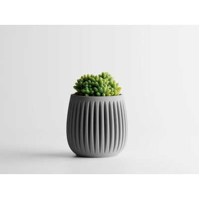Кашпа Columna Голяма, 142x142xH140мм- Сив Мат