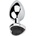 Passion labs Метално дилдо Butt Plug "SILVER HEART BLACK" 8 см. Размер-M