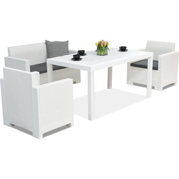 BICA Мебели от техноратан Nebraska Apetito 4 бял Bica (BCNEBAP4BL)