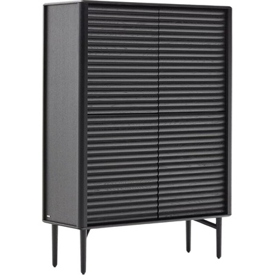Kave Home Černá dubová komoda Lenon 104,5 x 40 cm