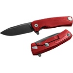 lionSTEEL rok a rb / Луксозно джобно ножче с дръжка от масивен алуминий и издръжливо острие от стомана m390 - червено (lion0159)