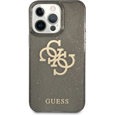 GUESS Гръб Guess TPU Big 4G Full Glitter Case за iPhone 13 Pro Max - Черен