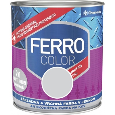 Chemolak Ferro Color Farebný email U 2066 750ml pololesklý sivá 1330