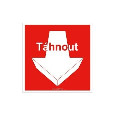 Táhnout - bezpečnostní tabulka s dírkami, plast 2 mm 200x200 mm