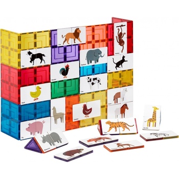 Learn & Grow Magnetické dlaždice - Duo Animal Puzzle Pack (40 ks)