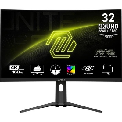 Монитор MSI GAMING MAG 321CUP QD-OLED Curved 31, 5" UHD 3840x2160, 1700R, 165Hz, 0, 03ms, 2x HDMI, DP, USB-C 9S6-3DD54T-001 (9S6-3DD54T-008)