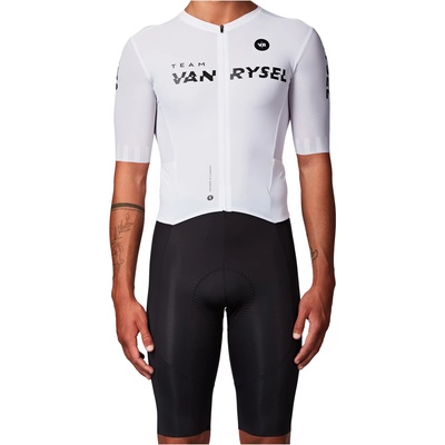 VAN RYSEL Мъжки скин за колоездене VAN RYSEL Suit RCR Cycling skinsuit - Black White - размер XXL (002-3960-0115)