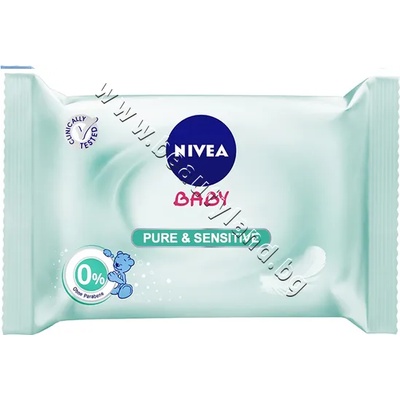 Nivea Мокри кърпички Nivea Baby Pure & Sensitive Wipes 63-Pack, p/n NI-86144 - Бебешки мокри кърпички с масло от жожоба (NI-86144)