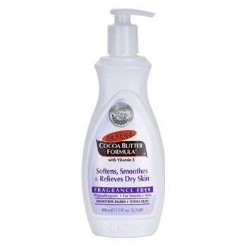 Palmer's Hand & Body zjemňující tělový balzám vyhlazující suchou pokožku bez parfemace Cocoa Butter Formula (Hypoallergenic Smoothes & Relieves Dry Skin with Vitamin E, with Pump) 400 ml