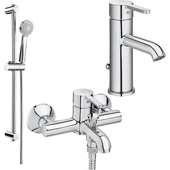 Roca Комплект смесител за умив. , смесител за вана, душ с тр. окач. , ръчен душ Carelia