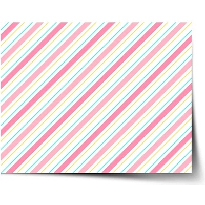 Sablio Plagát Štvorfarebné pruhy - 90x60 cm