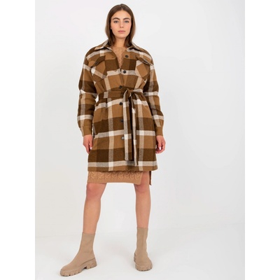 Dámský kabát LK-PL-509076.57P dark beige