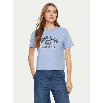 Guess Jeans Bavlnené tričko dámske W5RI43 K8HM0 W5RI43.K8HM0 tyrkysová