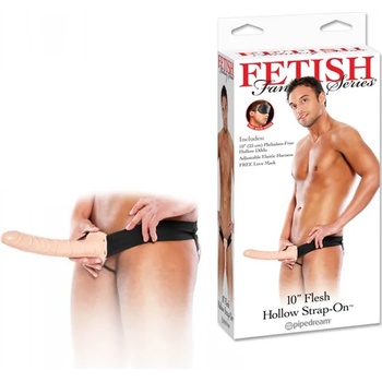 Пенис колан, реалистичен и кух, 25, 4см. - Hollow Strap-On Flesh (PIPE394821)