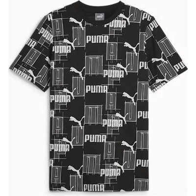 Puma pánské triko ESS+ LOGO LAB AOP TEE 678982-01 BLACK