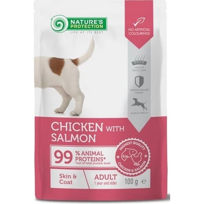 Nature's Protection Adult Skin & Coat chicken & salmon 22 x 100 g