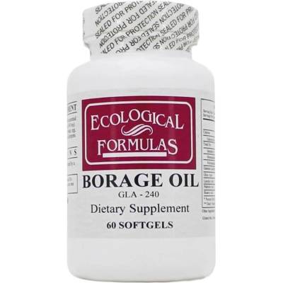 Ecological Formulas Borage Oil GLA-240, 60 софтгел капсули, Ecological Formulas (13113 (BORAGE) EF)