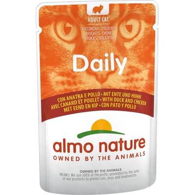 Almo Nature Daily Menu kachna a kuře 12 x 70 g