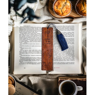 Dřevěná záložka: Dvůr trnů a růží (ACOTAR) - mahagon – Zboží Dáma