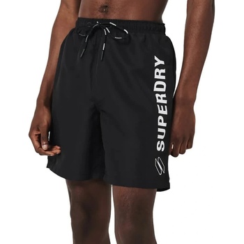 Superdry Бански гащета Superdry Code Applque 19Inch swimming shorts - Black (Black)