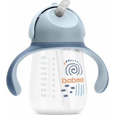 Baboo Cup with Silicone Straw hrnček s rúrkou Blue Haze 260 ml