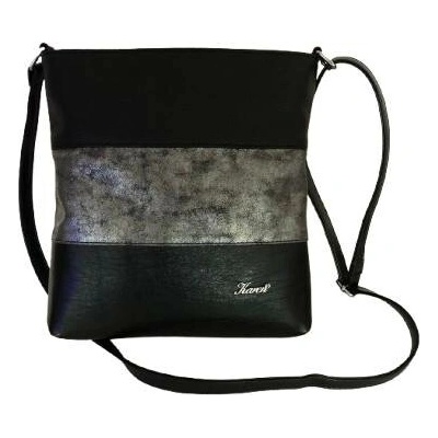 Malá dámská crossbody kabelka Karen Beti černo-stříbrná
