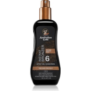 Australian Gold Spray Gel Sunscreen With Instant Bronzer слънцезащитен спрей с бронзър SPF 6 237ml