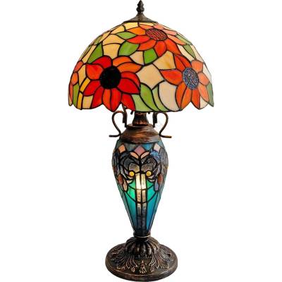 Brilagi - Tiffany витражна настолна лампа SUNFLOWER 1xE27/60W/230V + 1xE14/40W (BG4416)