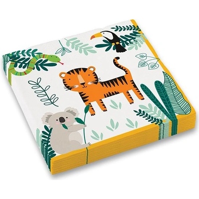 Amscan papírové ubrousky Get Wild 16ks 33x33cm