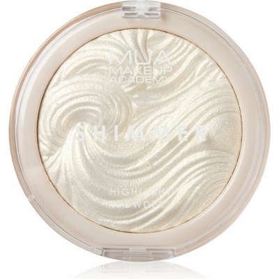 MUA Makeup Academy Shimmer kompaktný púdrový rozjasňovač Iridescent Gold 8 g