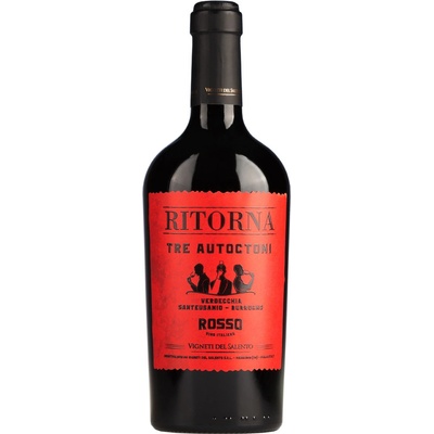 Vigneti Del Salento Ritorna Tre Autoctoni Rosso červené 14% 0,75 l (čistá fľaša)