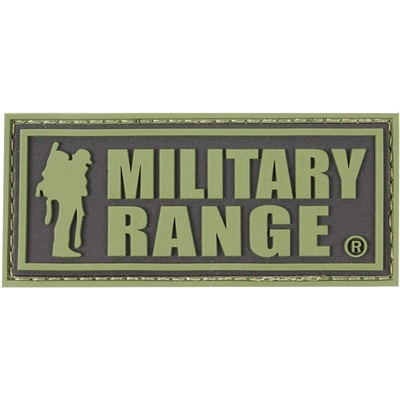 Nášivka MILITARY RANGE malá ZELENÝ nápis