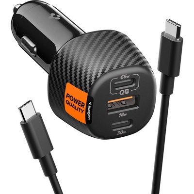 Spigen essential ev1133 3-port car charger 113w black (8800283303780)