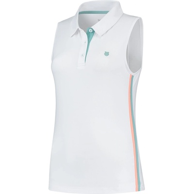 K Swiss Блуза с яка K Swiss Women's Sleeveless Performance Polo Shirt - White