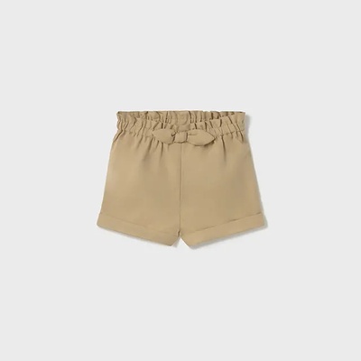 Mayoral Къси панталони в бежов цвят с ластик и панделка за бебе момиче Майорал