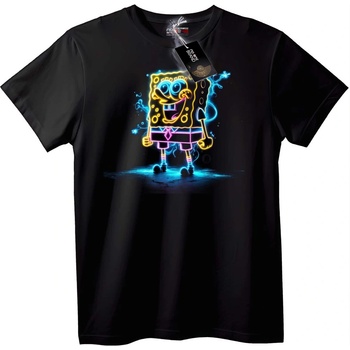 NOONEBRAND Неонова тениска със SpongeBob - S, Black
